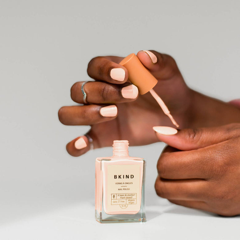 Bkind nail polish in French pink is a the perfect gift paired with a hand cream for a self care gift.