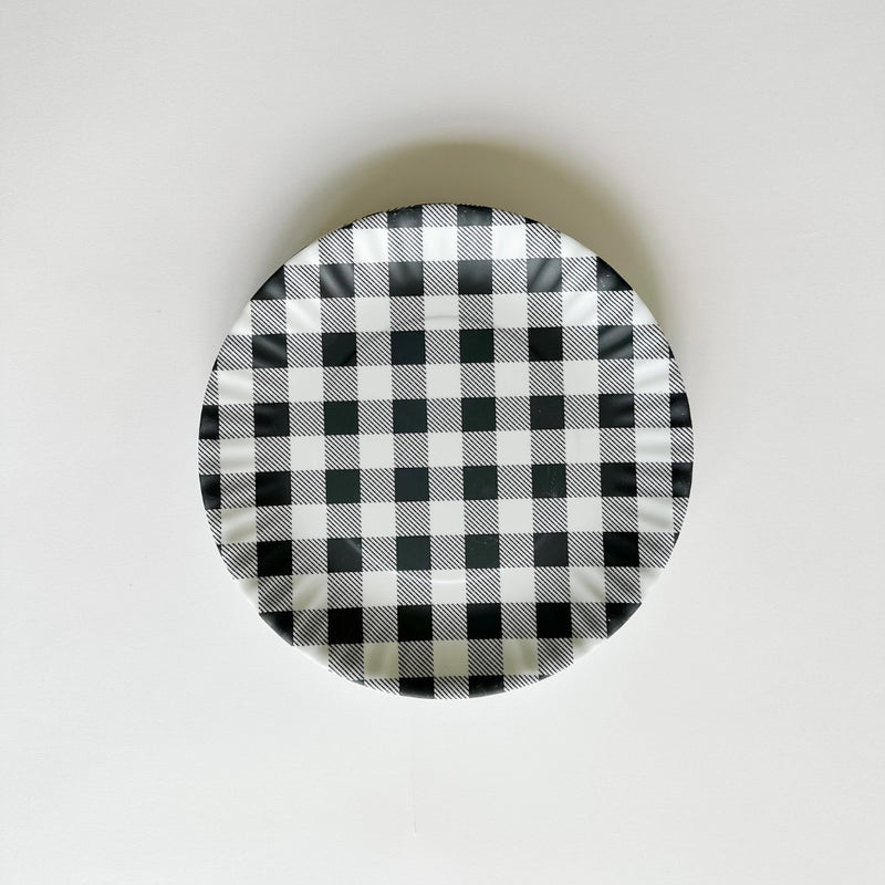 Gingham Melamine Plates