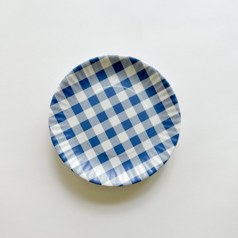 Gingham Melamine Plates