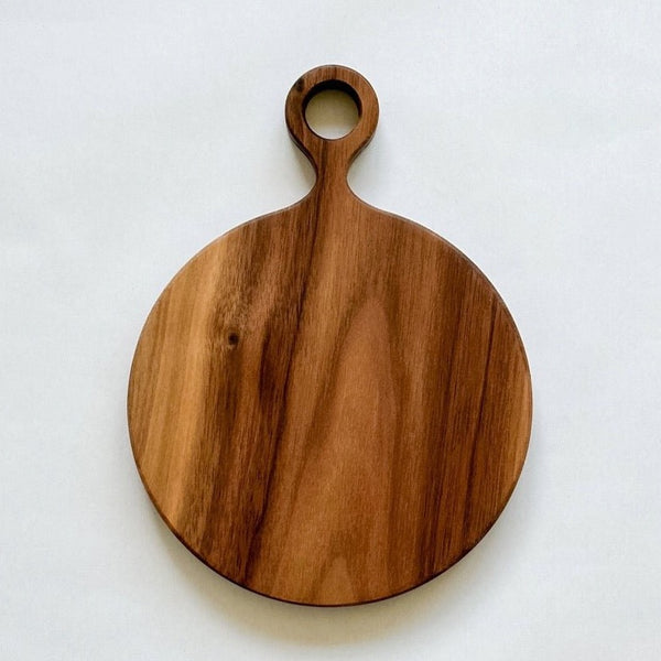 Small round wood board from Adirondack Kitchen.