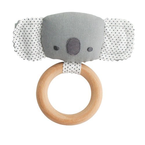 Alimrose Koala teether rattle.  Cute baby gift.