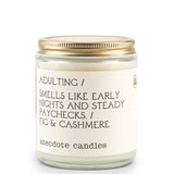 Anecdote Candles adulting candle is a fun gift for the graduate in your life!