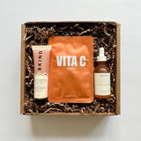 Vita C face mask from Lapcos paired with Bkind hand lotion and butter love body oil for the ultimate gift of beauty.