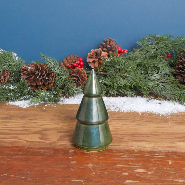 Green Metallic stoneware tree from Be Home. A great gift on its own.