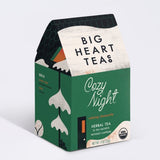 A box of Big Heart Tea Cozy Night Tea.
