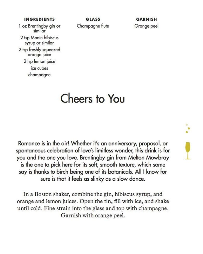 Cheers to You cocktail recipe. 