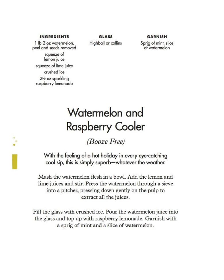 Watermelon and Raspberry Cooler recipe.