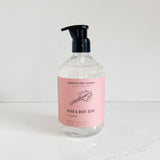 Hand and body soap from French Dry Goods in Rhubarb makes lovely housewarming gift.