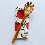 Hazelmade tomato tea towel paired with a pretty pasta spoon. A simple yet beautiful host gift.