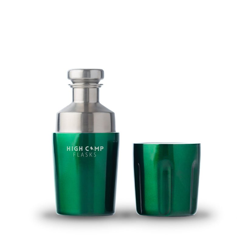 High Camp Firelight 375 flask in the British Racing Green.  Awesome gift for any cool guy.