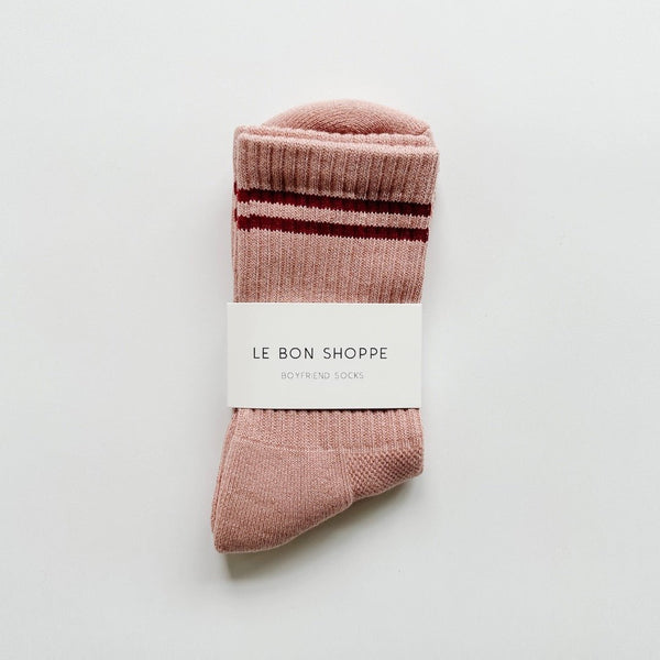 Le Bon Shoppe Boyfriend sock in vintage pink.