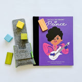Prince book paired with brightly colored Tegu blocks. A cool gift for any kid.