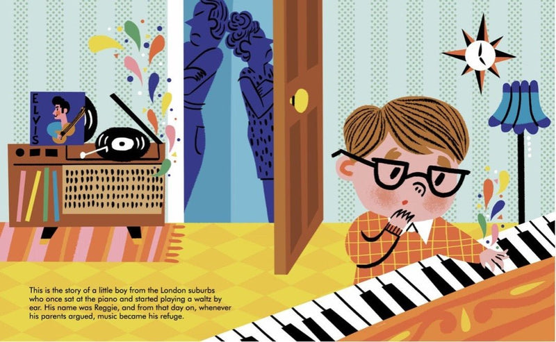 Book about Elton John.  Great gift for the music loving kid.