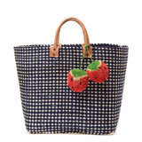 Cutest tote bag with fruit charms from Mar Y Sol.