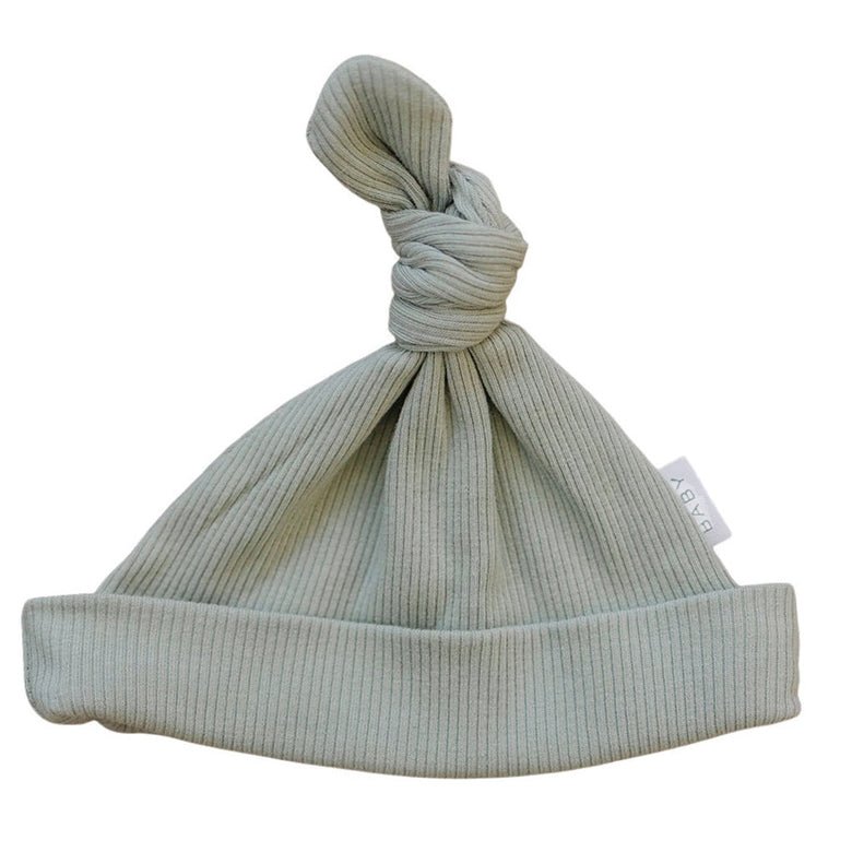 A hat to keep that newborn baby head warm. Pair it with the Mebie Baby sleep gown in sage for a pretty gift for a newborn.