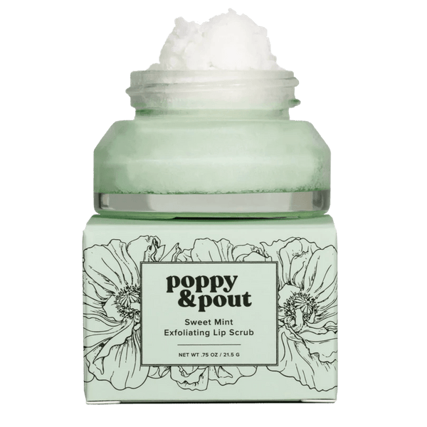 Poppy & Pout sweet mint lip scrub is a great gift for the spa lover.