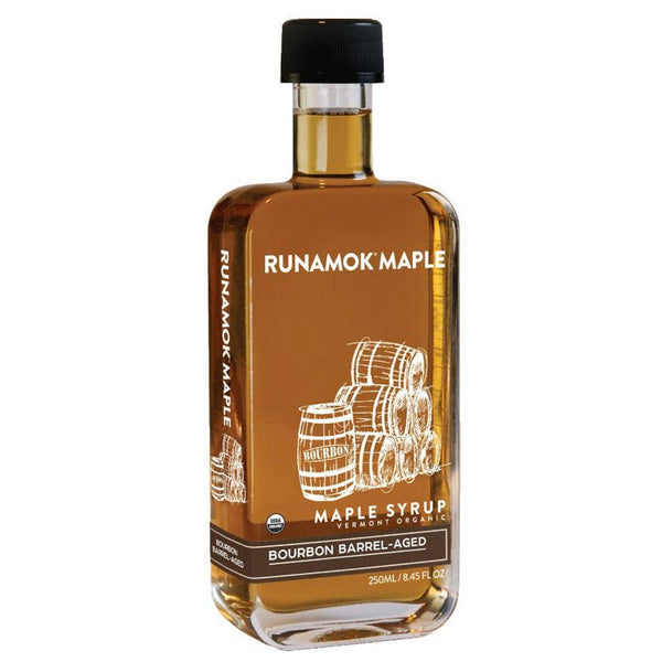 Runamok Bourbon barrel-aged syrup makes a great gift with our pancake mix.
