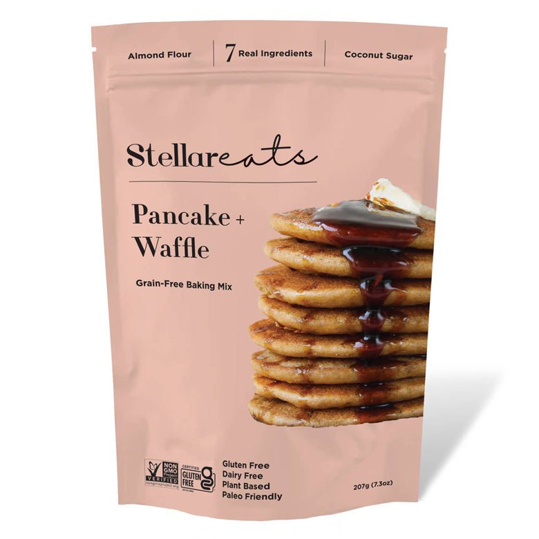Pancake and waffle mix from stellar Eats.