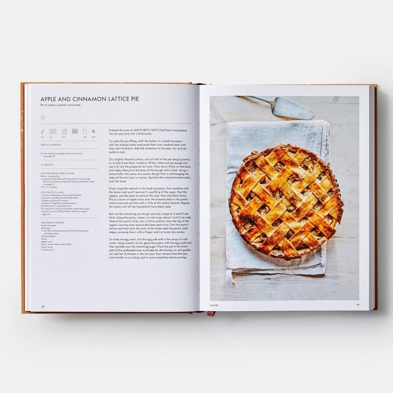 Recipe for apple and cinnamon lattice pie.  Delicious gift for the baker.