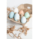 Egg carton filled with adorable chalk.  Great kids gift.