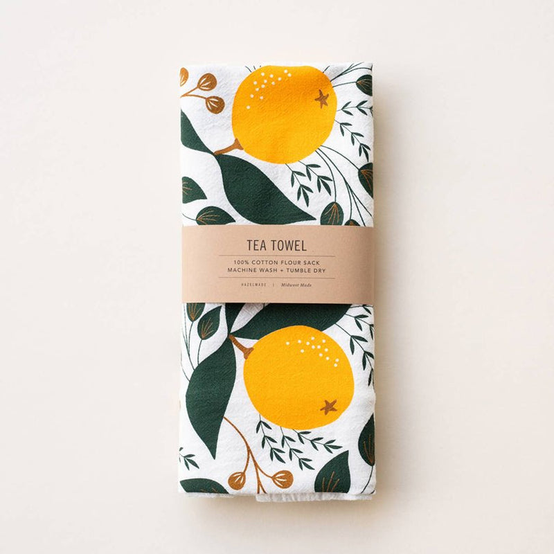 Pair this winter citrus tea towel with our berry bowls for a sweet host gift or a housewarming gift.