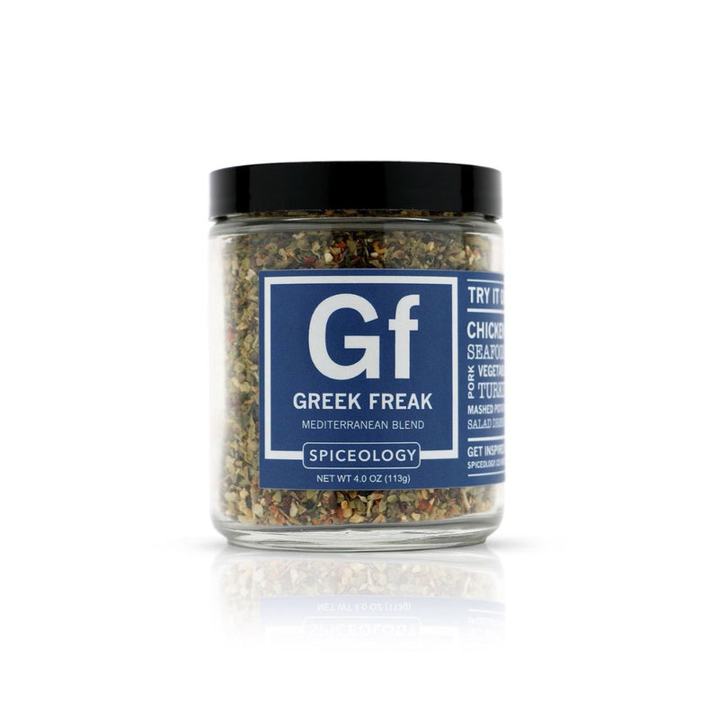 Spiceology Greek Freak rub for meats and fish. Great gift for men.
